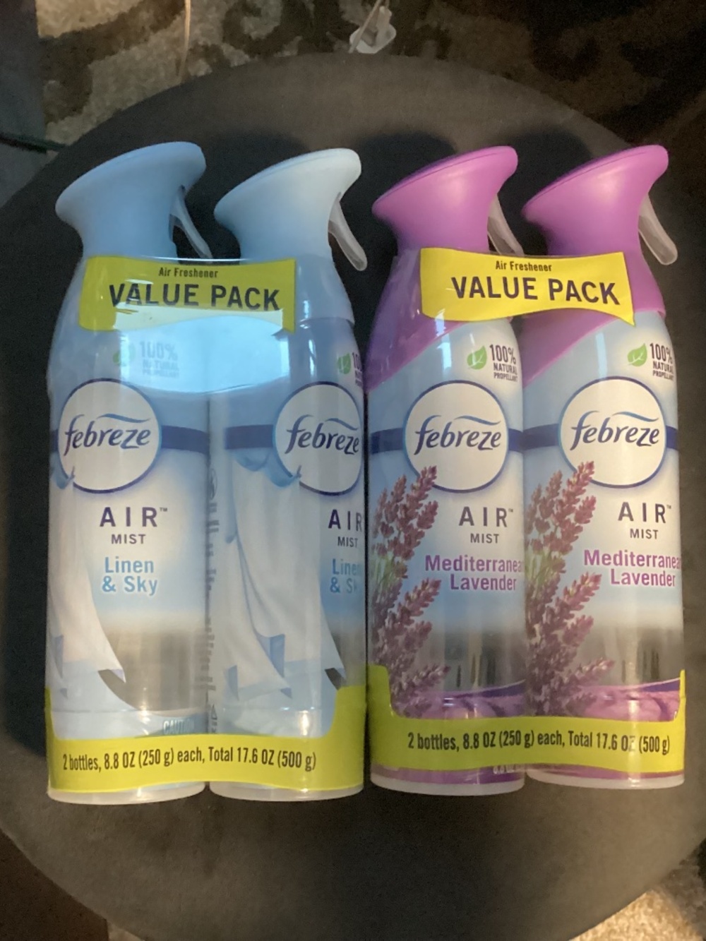 Febreze Air Mist Linen & Sky & Mediterranean Lavender Value Pack Bundle